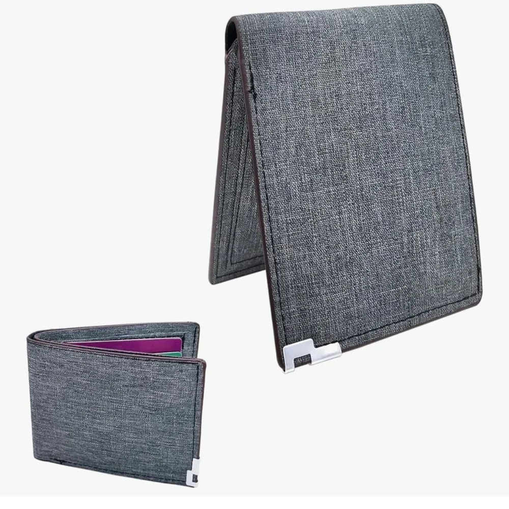 Mens Slim Wallet, Denim Fabric Men's Wallet Minimalist Wallet for Men (new)